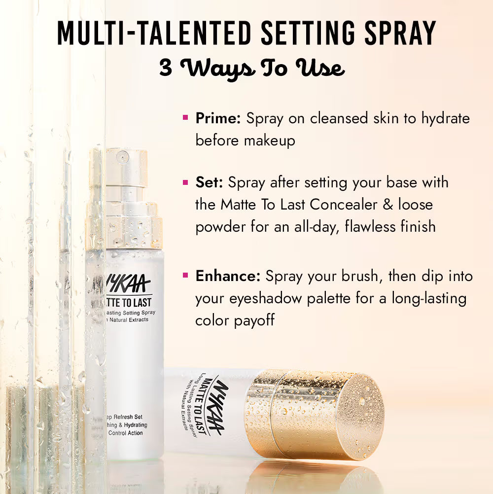 Nykaa - Matte To Last Long Lasting Setting Spray With Natural Extracts (65ml)