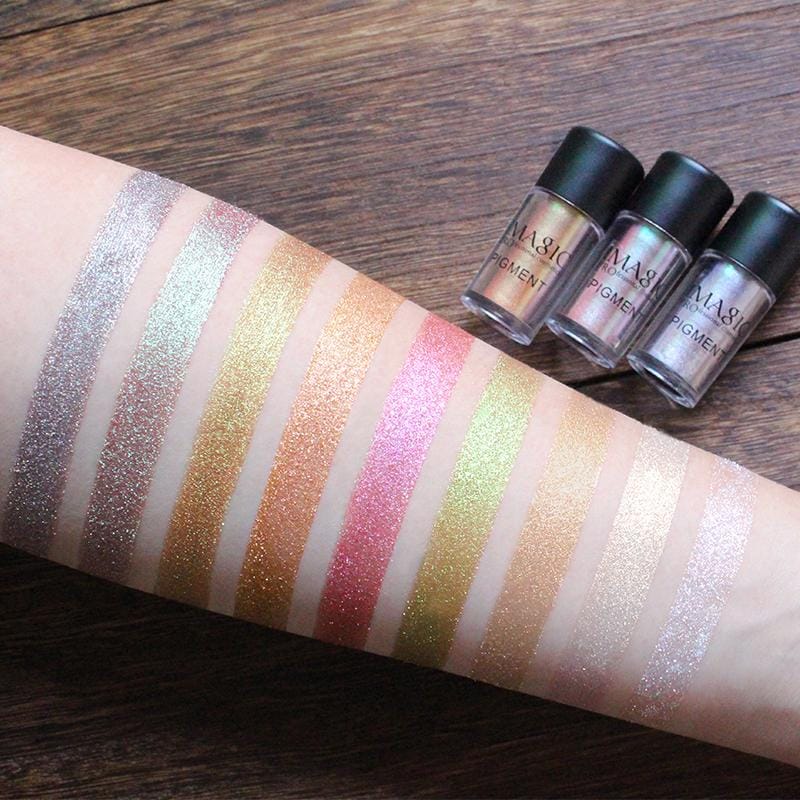 IMAGIC Glitter Eyeshadow Metallic Loose Powder Waterproof Pigments - (P1-Diamond White)