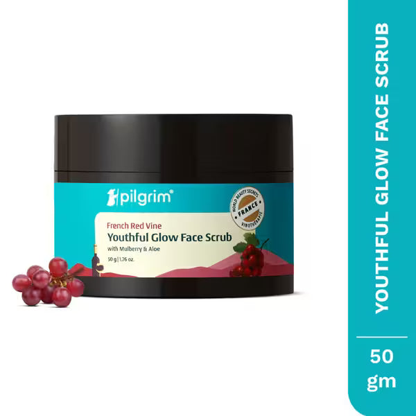 Pilgrim - French Red Vine Youthful Glow Face Scrub (50g)