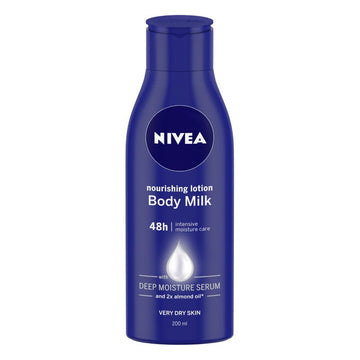 NIVEA Body Lotion for Very Dry Skin, Nourishing Body Milk with 2x Almond Oil (200ml)