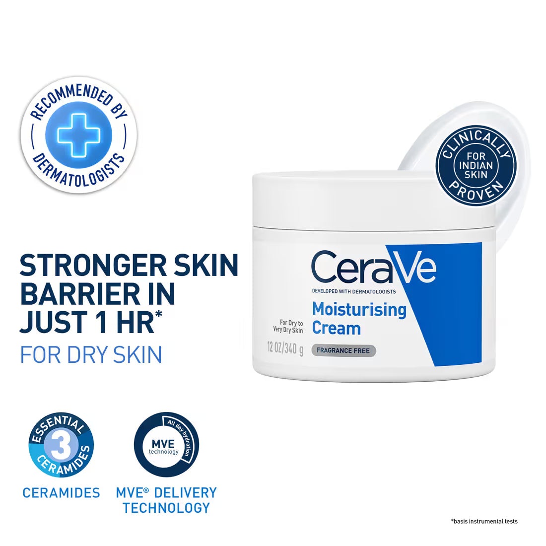 Cera Ve - Moisturising Cream For Dry To Very Dry Skin (340g)