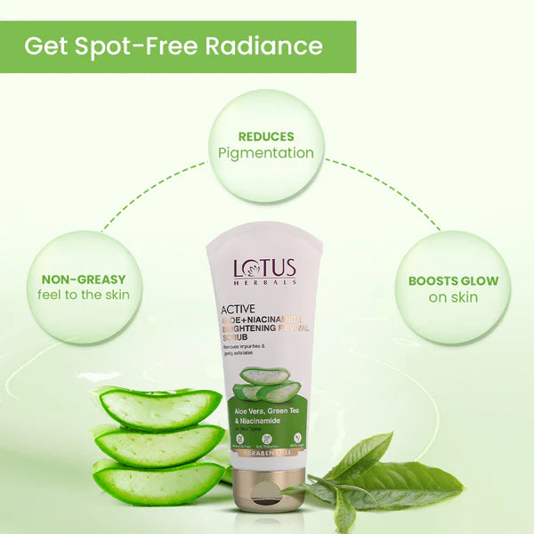 Lotus Herbals - Active Aloe + Niacinamide Brightening Revival Scrub
