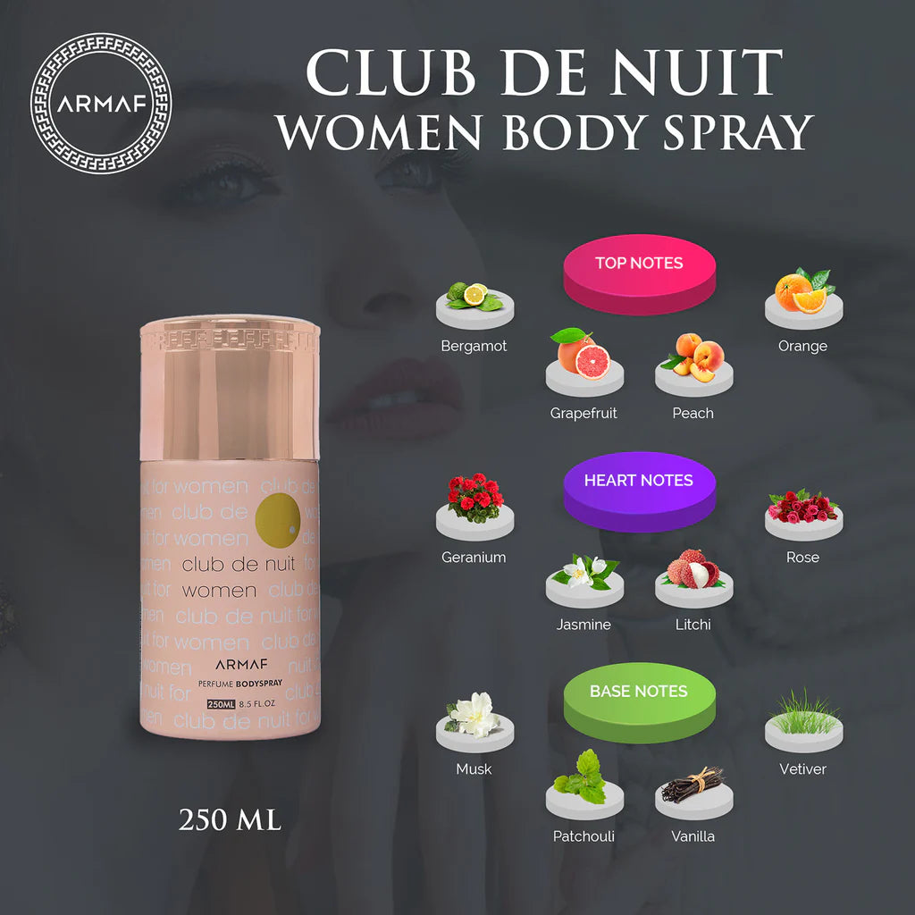 Armaf - Club De Nuit For Women Perfume Body Spray (250ML)