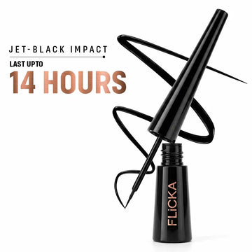 Flicka - Water proof Liquid Eye liner Jet Black
