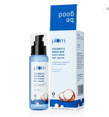 Plum - Coconut & Squalane Nutri-Shine Hair Serum | smoothens and adds glossy shine  (75mL)