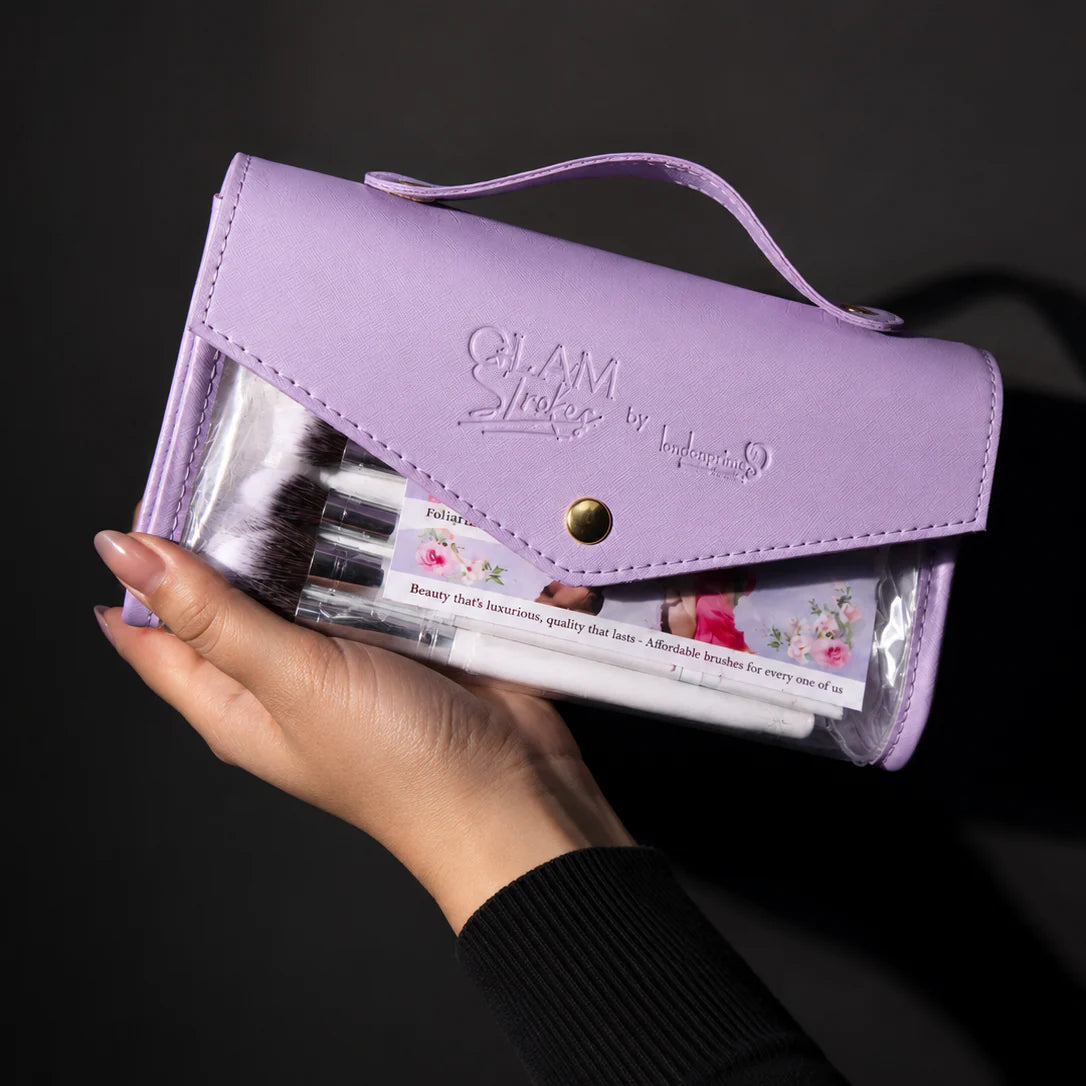 Glam Strokes By London Prime - 22 Pcs Brush Set (Lavender)