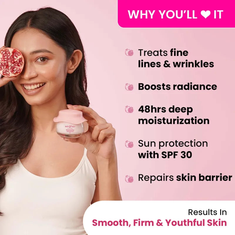 Dot & Key – Pomegranate & Peptide Youth Restore Moisturizer SPF 30 (60 ML)