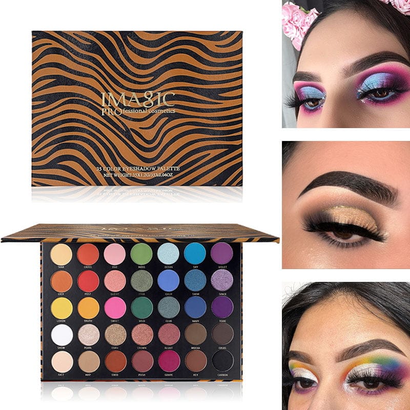 IMAGIC - ZEBRA PATTERN 35 COLORS EYESHADOW PALETTE