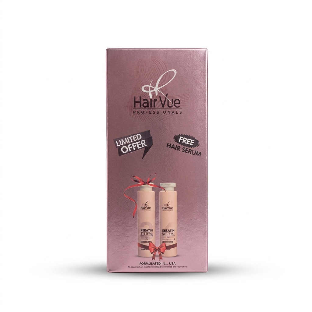 Hair Vue - Keratin Shampoo + Conditioner Combo (250ml) (Free Serum)