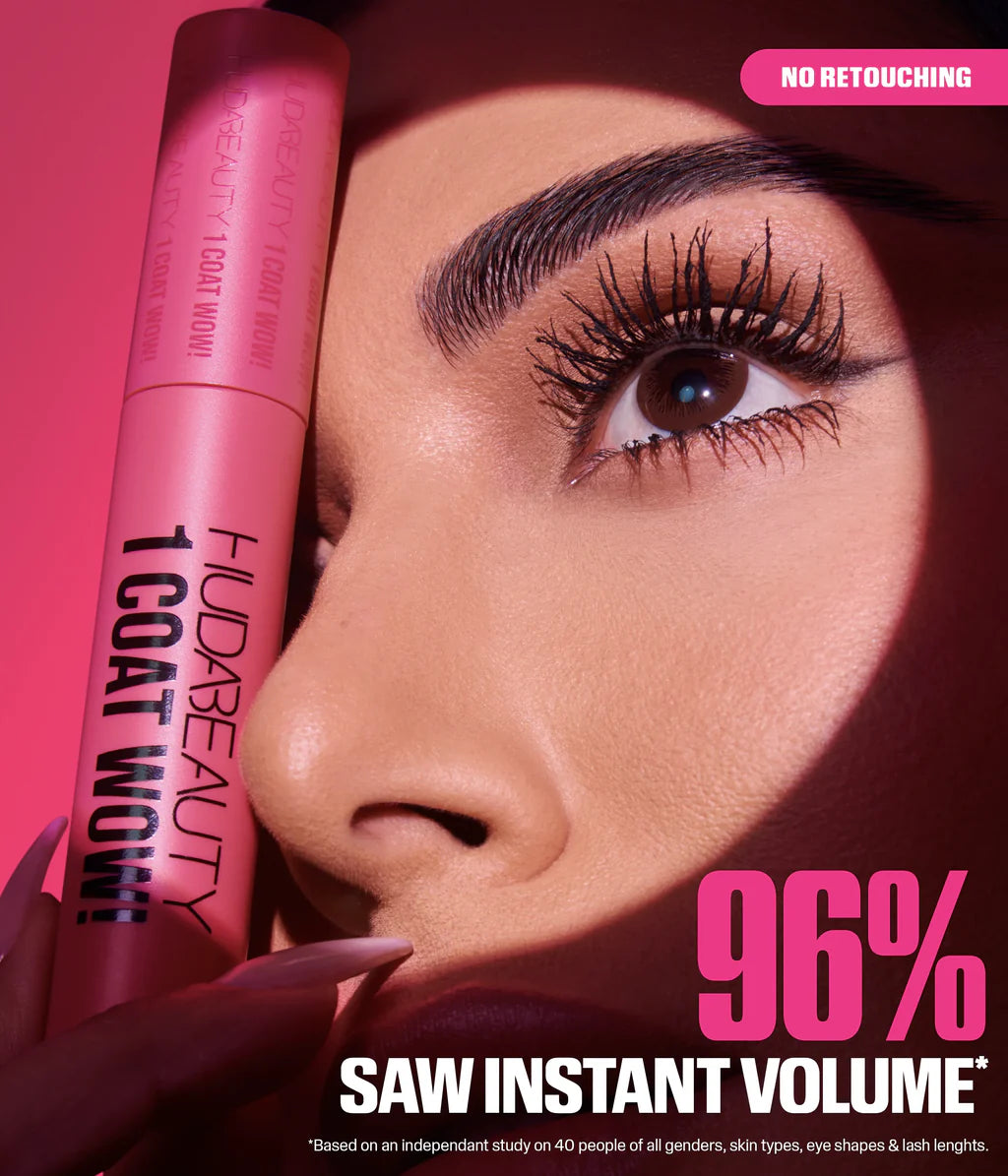 Huda Beauty – 1 COAT WOW! Extra Volumizing And Lifting Mascara (10ML)