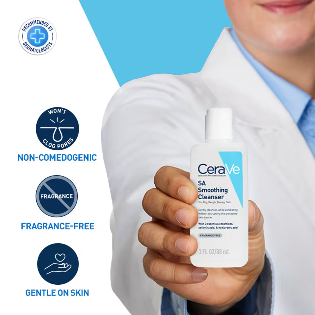 Cera Ve - Sa Smoothing Cleanser For Dry Rough Bumpy Skin (88ml)
