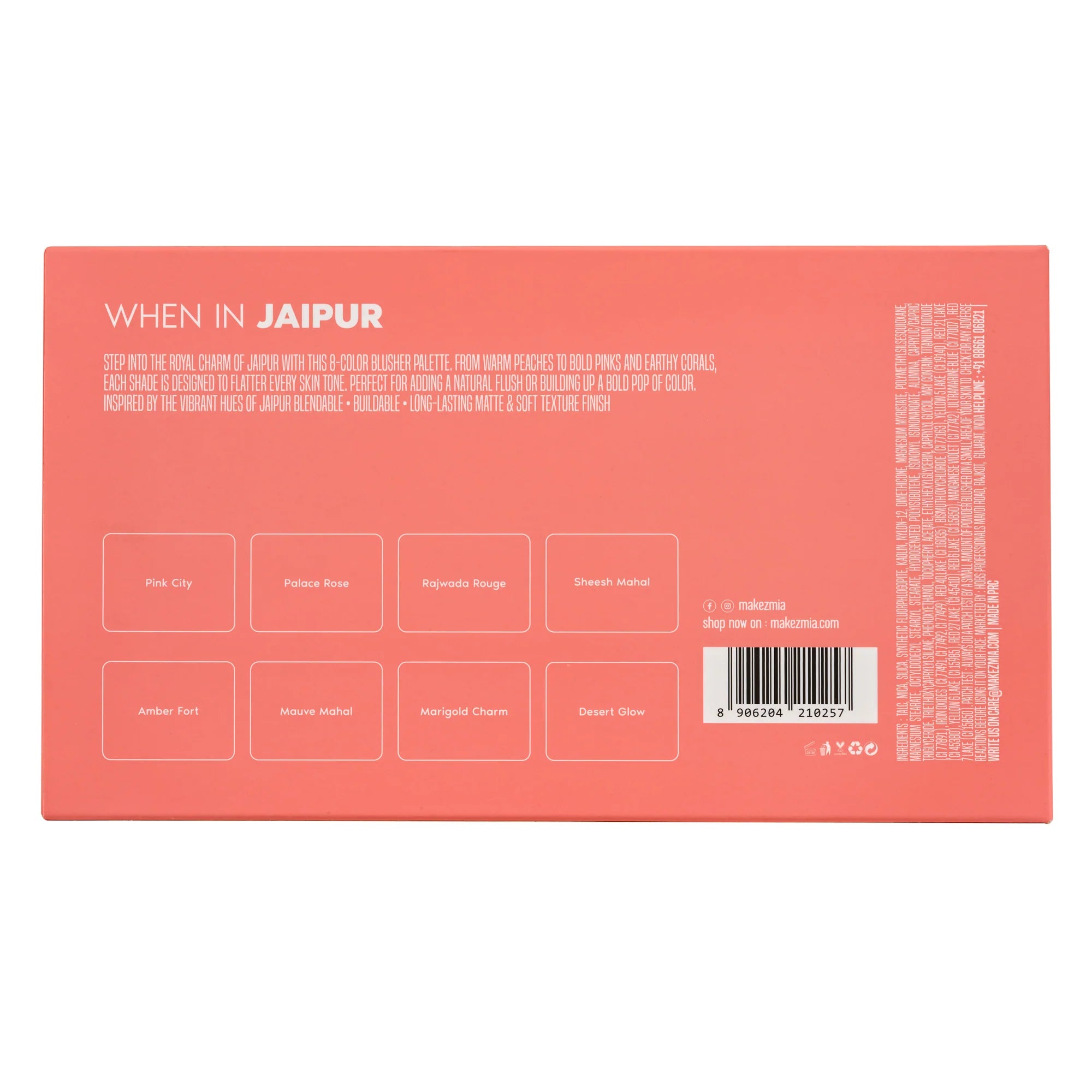 Makezmia - When In Jaipur Blusher Palette 8-Color