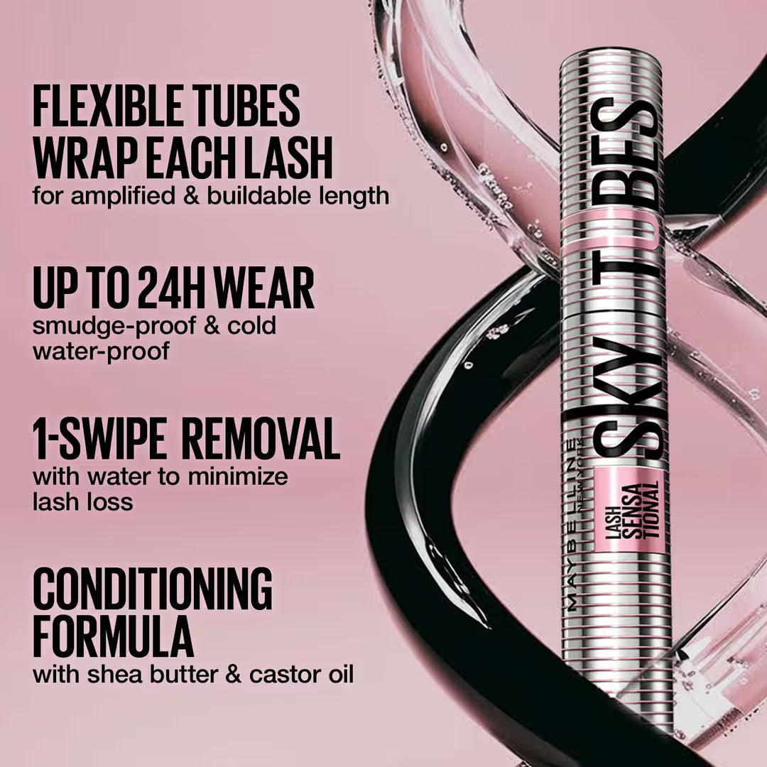 Maybelline New York - Sky Tubes Mascara Very Black (7ml)