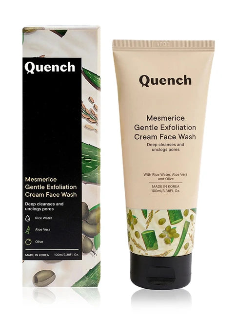 Quench - Gentle Exfoliation Cream Face Wash With Ricewater Minerals (100ml)