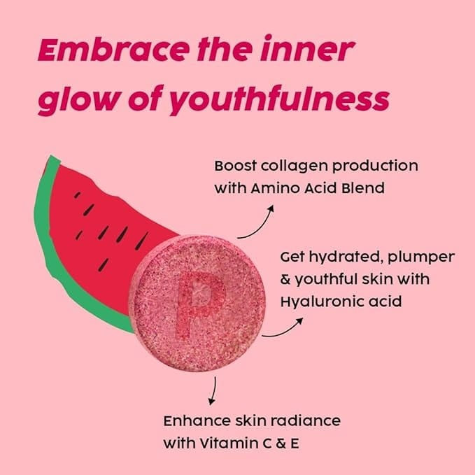 Plix - Collagen Builder Bubbly Effervescent Watermelon Flavour (15N)