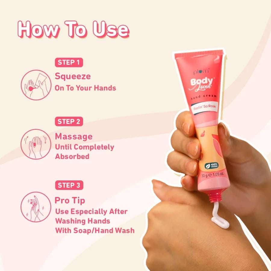 Plum - Body Lovin Hand Cream Feelin' So Rose (30g)