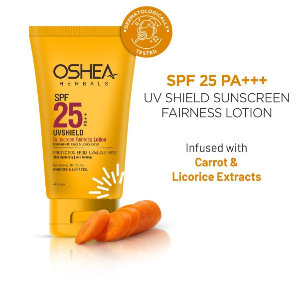 Oshea - Spf25 Pa+++ Uvshield Sunscreen Fairness Lotion (120g)