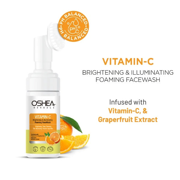 Oshea - Vitamin-C Brightening & Illuminating Foaming Facewash (150ml)