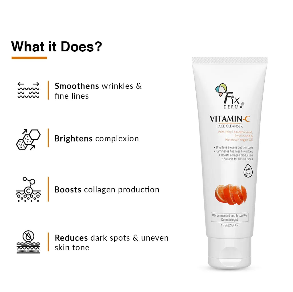 Fix Derma - Vitamin C Face Wash For Oily Skin With Ascorbic Acid (75g)