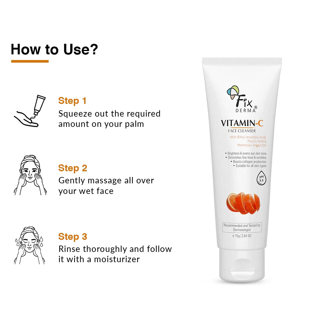 Fix Derma - Vitamin C Face Wash For Oily Skin With Ascorbic Acid (75g)
