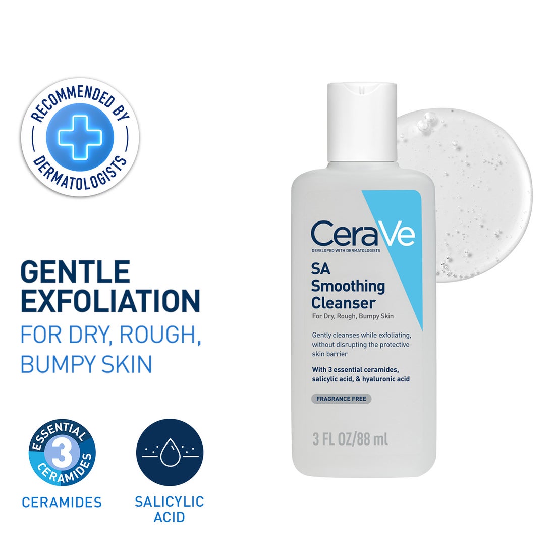 Cera Ve - Sa Smoothing Cleanser For Dry Rough Bumpy Skin (88ml)