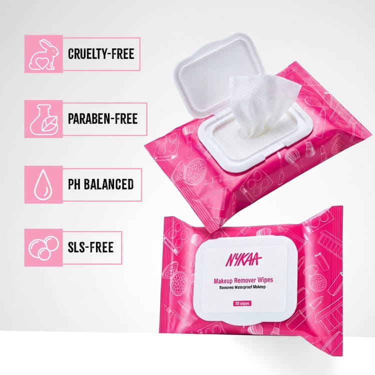 Nykaa - Makeup Remover Wipes Removes Waterproof Makeup 30-Wipes