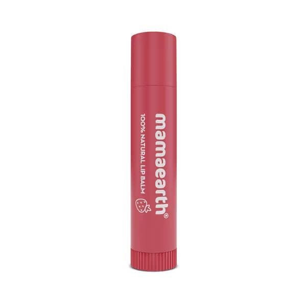 Mama Earth - Nourishing Tinted 100% Natural Lip Balm With Vitamin E & Strawberry (4g)
