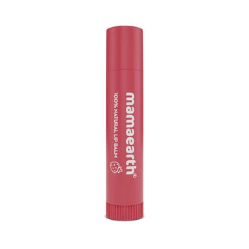 Mama Earth - Nourishing Tinted 100% Natural Lip Balm With Vitamin E & Strawberry (4g)