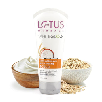 Lotus Herbals - WhiteGlow Oatmeal & Yogurt Skin Whitening Scrub (100g)