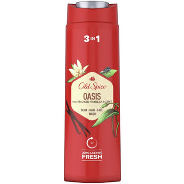 Old Spice - Oasis With Smoked Vanilla Scent 3 In 1 Body , Hair , Face Wash (400ML)