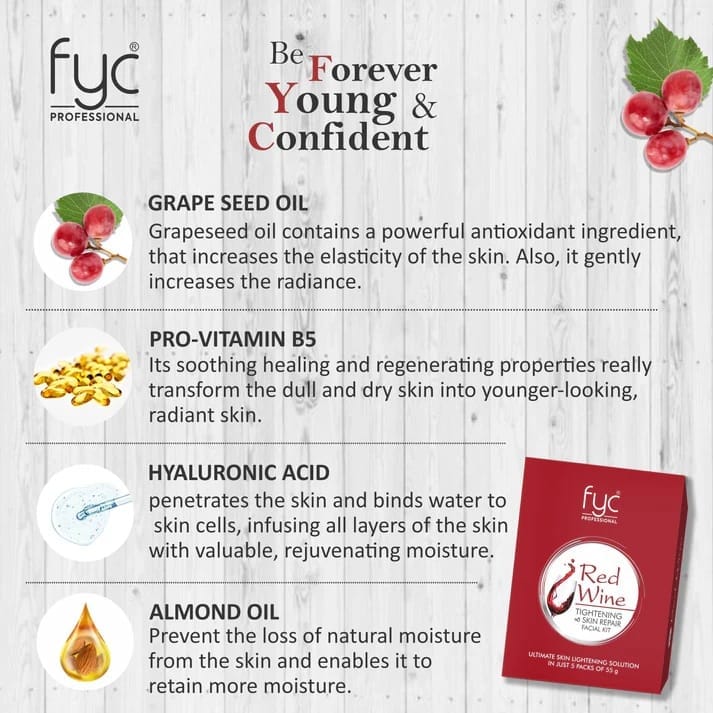 FYC Professional - Red Wine Tightening & Skin Firming Facial Kit (275g)
