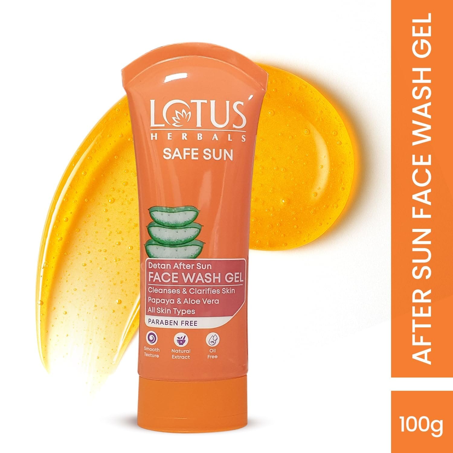 Lotus Herbals - Safe Sun Detan After Sun Face Wash Gel (100g)