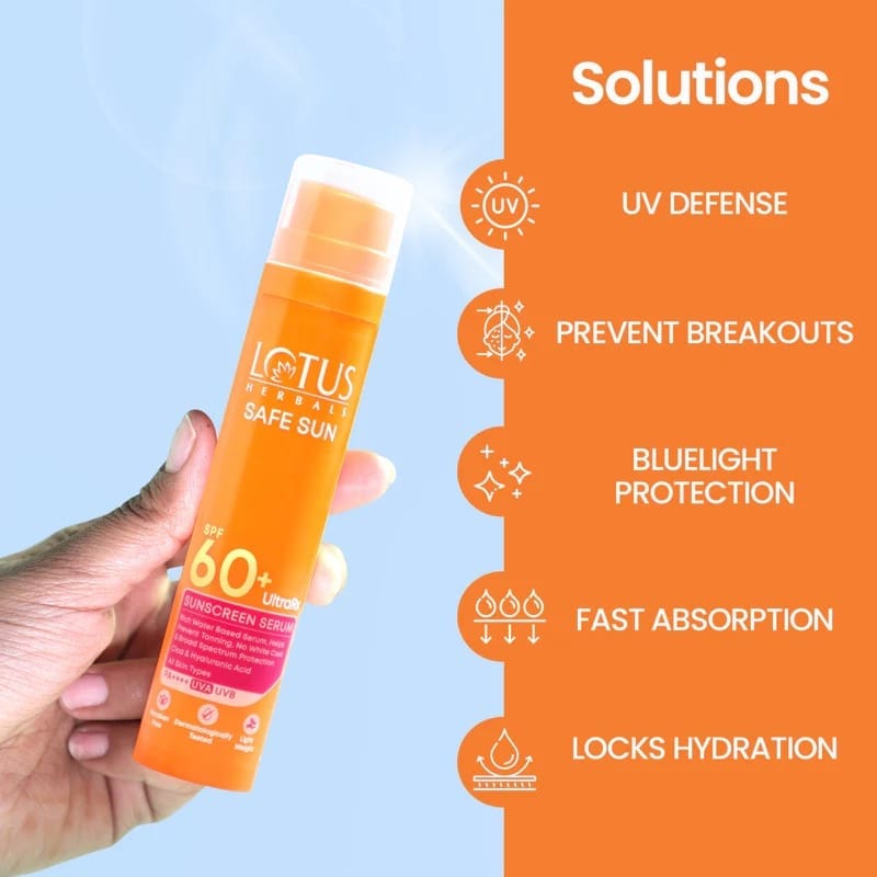 Lotus Herbals - Safe Sun Spf 60+ UltraRx Sunscreen Serum (50ML)
