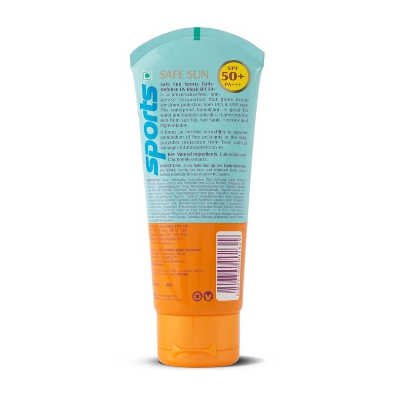 Lotus Herbals - Safe Sun Sports Daily - Defence UV Block Spf 50 PA+++ (80g)