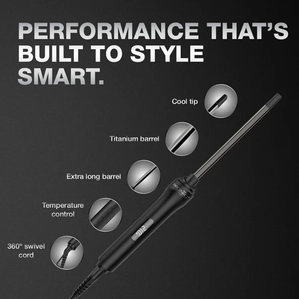 Ikonic Professional - Hot Wand 2.0 Titanium Barrel For Tight Skinny Curls (10MM)