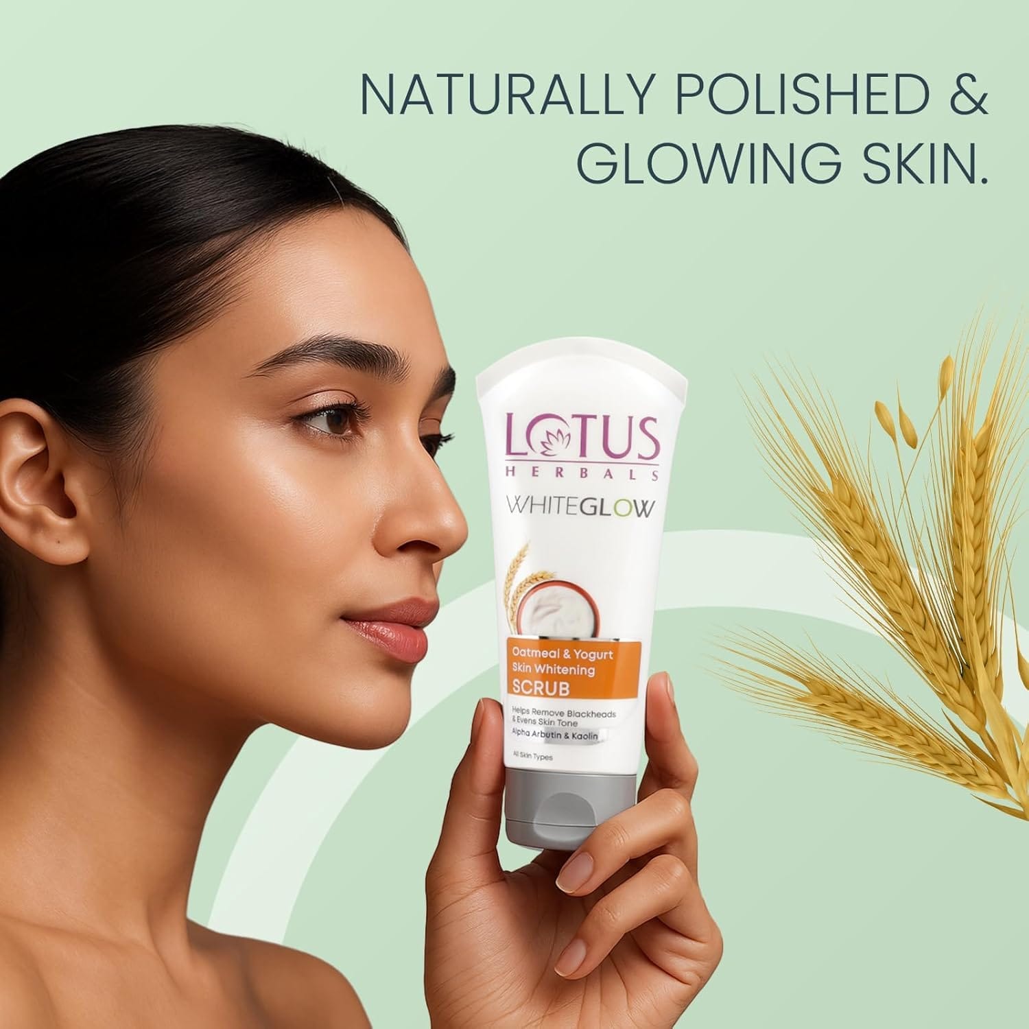 Lotus Herbals - WhiteGlow Oatmeal & Yogurt Skin Whitening Scrub (100g)
