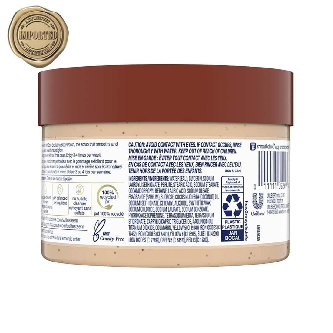 Dove - Exfoliating Body Polish Brown Sugar & Coconut Butter (298g)