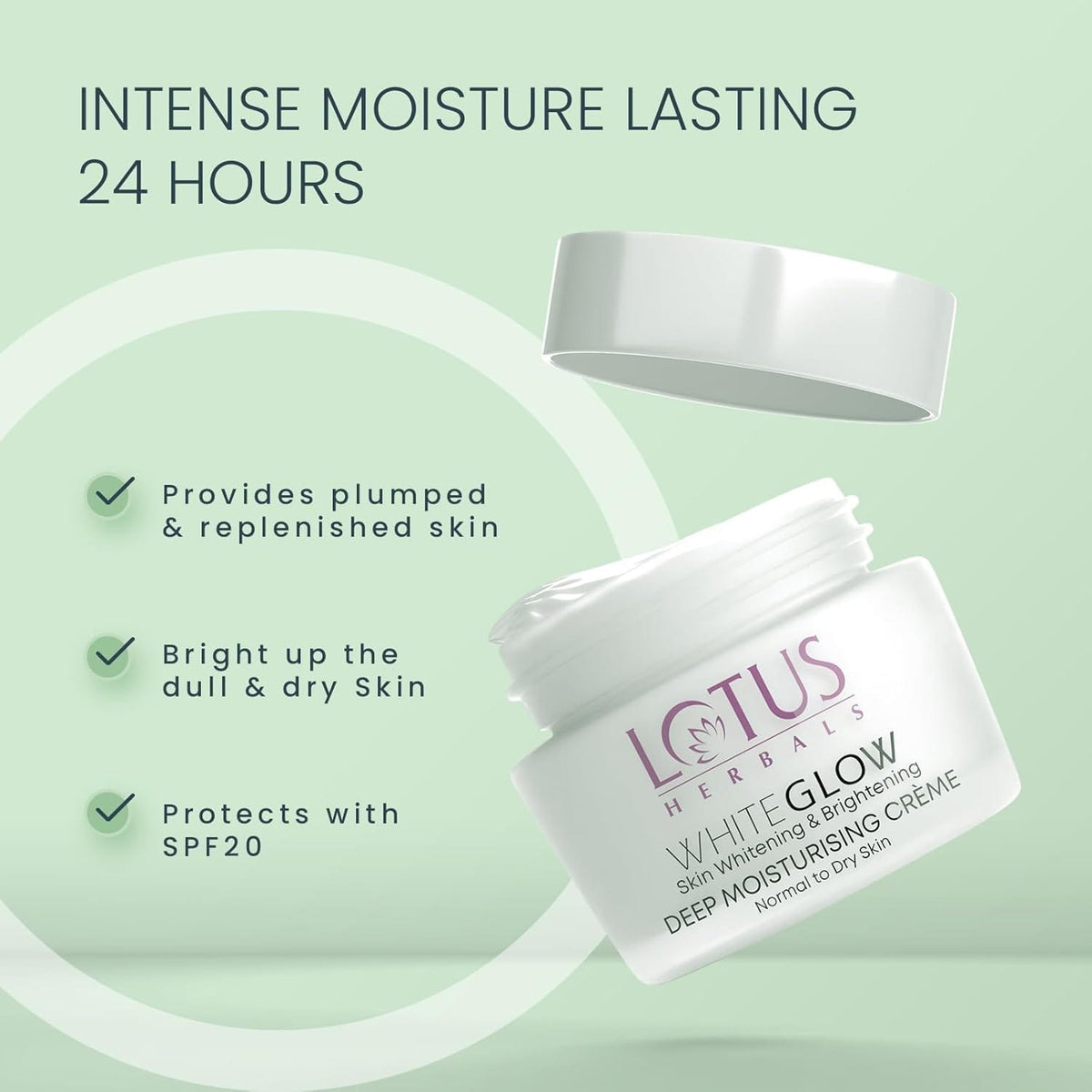 Lotus Herbals - WhiteGlow Deep Moisturising Creme SPF 20 PA+++ (40g)