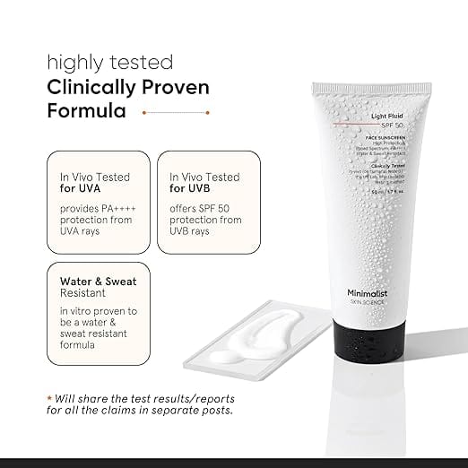 Minimalist - Light Fluid SPF 50 Face Sunscreen (50ML)
