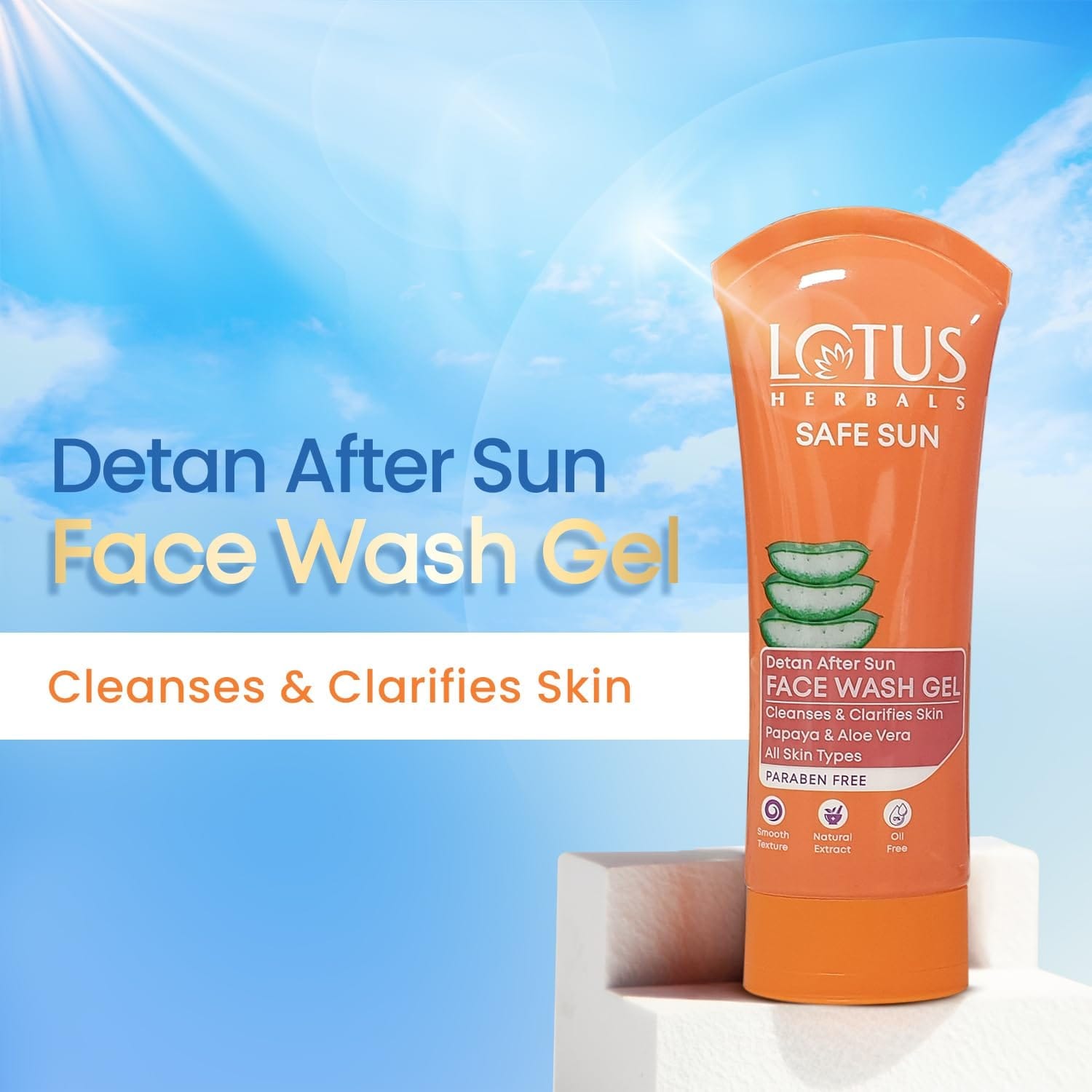 Lotus Herbals - Safe Sun Detan After Sun Face Wash Gel (100g)