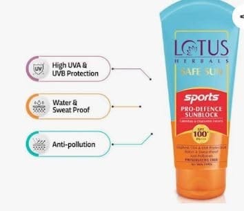 Lotus Herbals - Safe Sun Ultra - Protect Sunscreen Anti-Ageing , Anti-Tan SPF 100+ PA+++ (50g)
