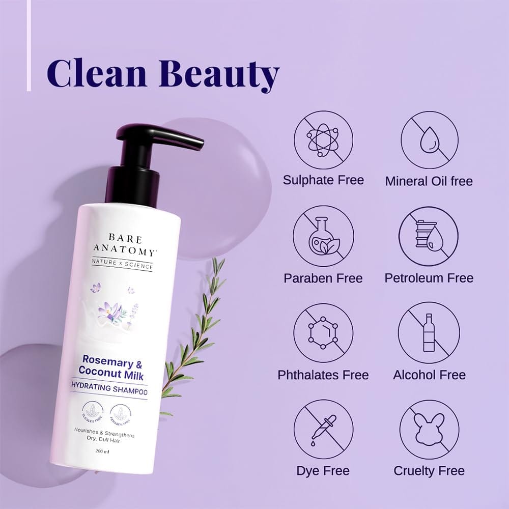 Bare Anatomy - Rosemary & Coconut Milk Hydrating Shampoo (650ML)