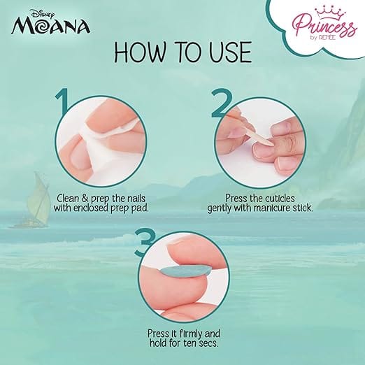 Renee - Disney Moana 's Island Adventures Stick On Nails (24 Pcs)