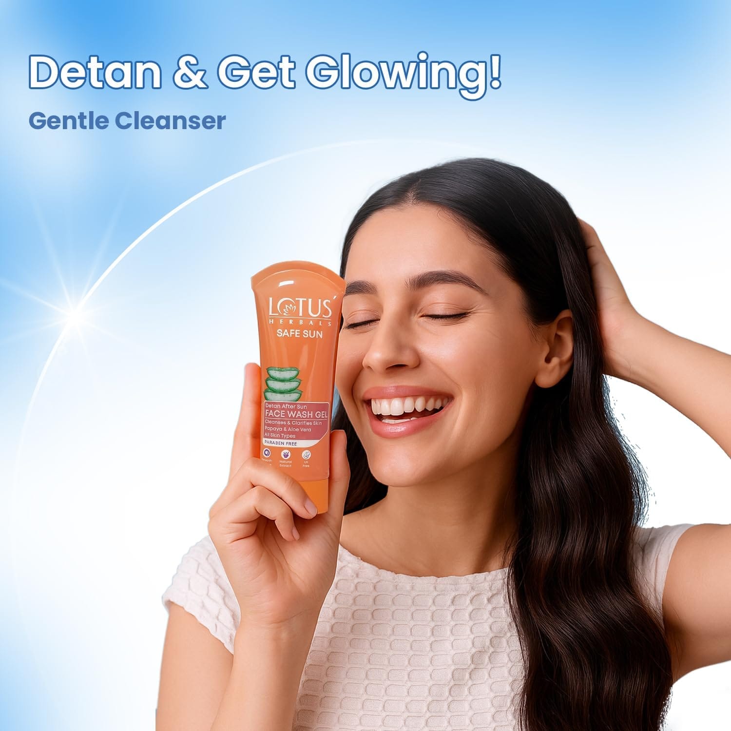 Lotus Herbals - Safe Sun Detan After Sun Face Wash Gel (100g)