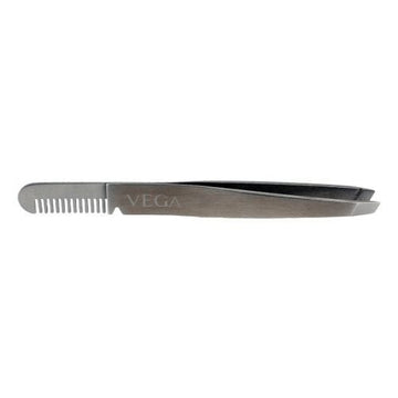Vega 2 in 1 Brow Groomer and Tweezer - (TWE-01)