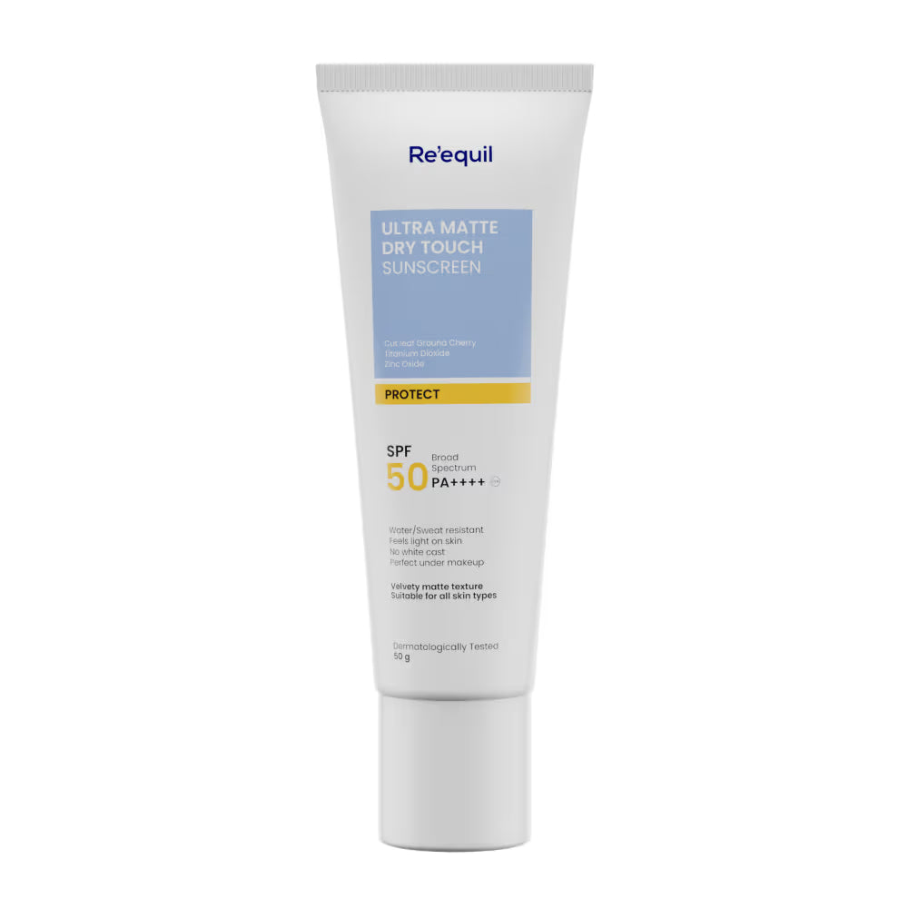 Re’equil – Ultra Matte Dry Touch Sunscreen SPF 50 PA++++ (50 g)