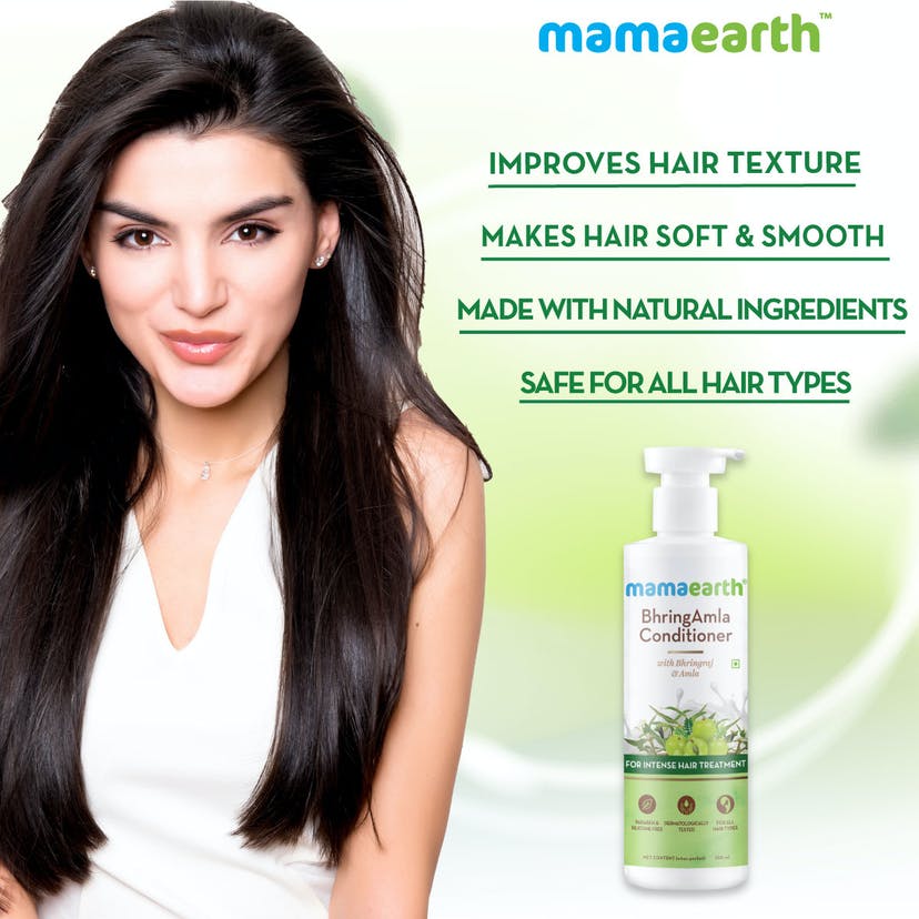 Mamaearth BhringAmla Conditioner with Bhringraj & Amla for Intense Hair Treatment (250mL)