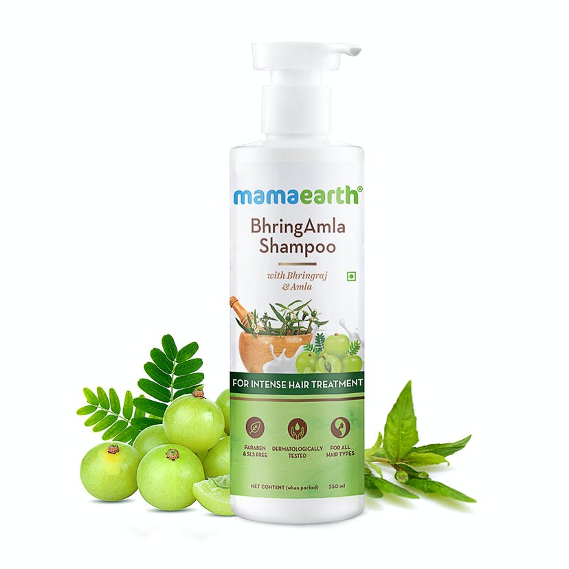 Mamaearth BhringAmla Shampoo with Bhringraj & Amla for Intense Hair Treatment (250mL)