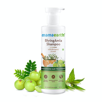 Mamaearth BhringAmla Shampoo with Bhringraj & Amla for Intense Hair Treatment (250mL)