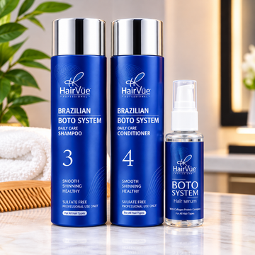 Hair Vue - Brazilian Boto System Combo Pack Shampoo + Conditioner (250ml) Hair Serum (50ml)